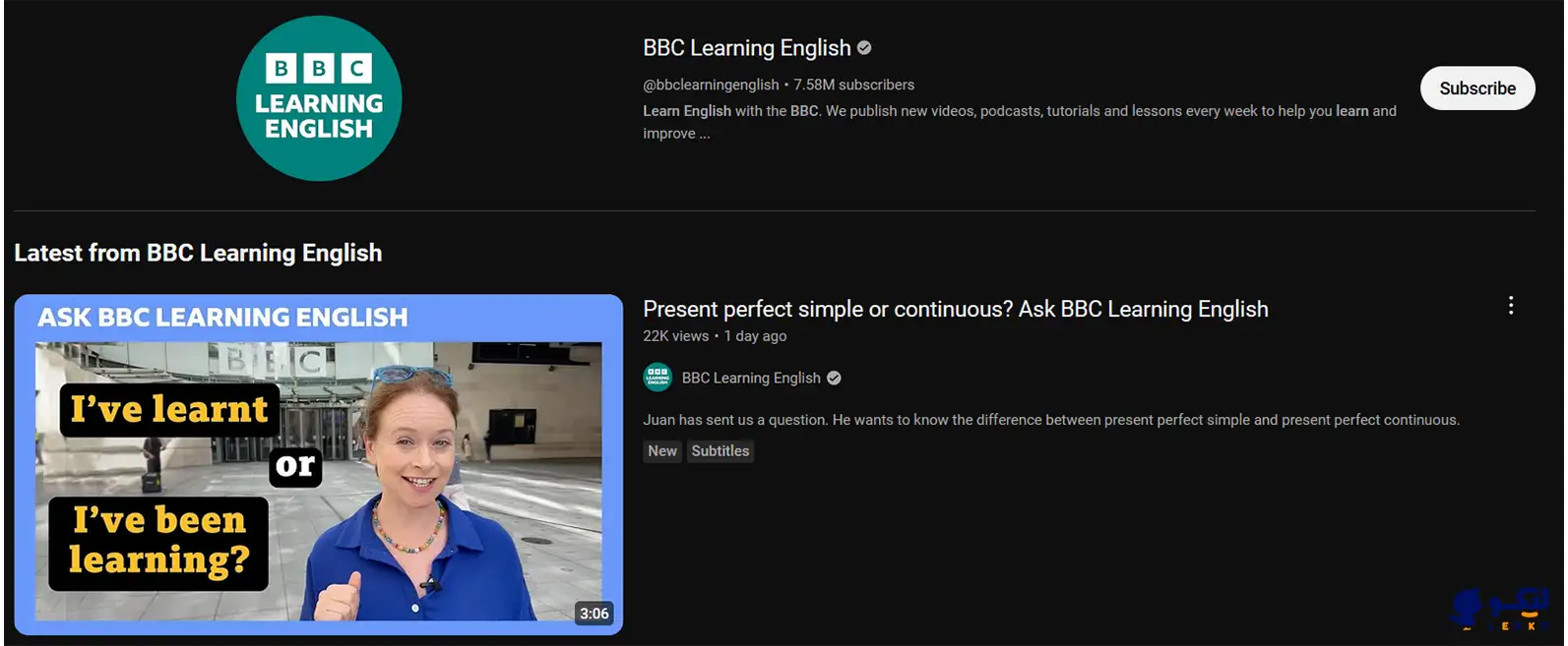 یادگیری زبان انگلیسی با BBC Learning English