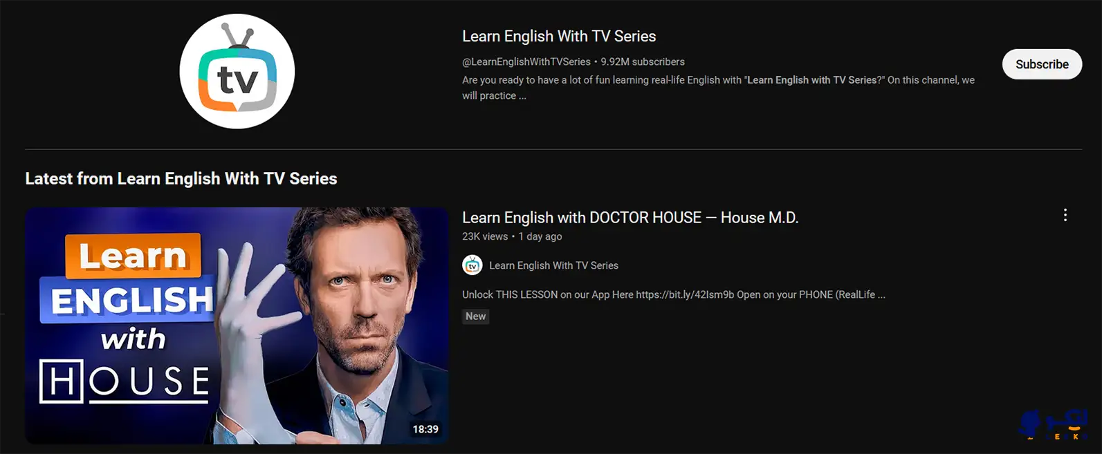 یادگیری زبان با محتوای یوتیوب Learn English with TV Series